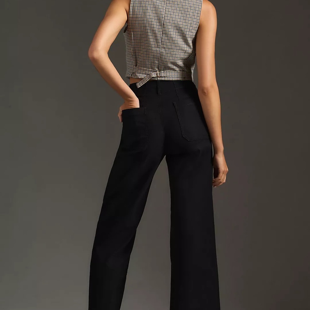 NWT The Colette Full Length  Wide Pants by Maeve/ Black/ size 28 - Picture 3 of 5